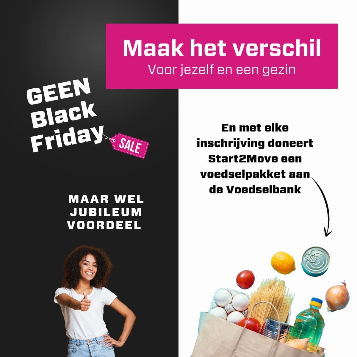 Start2Move steunt voedselbank